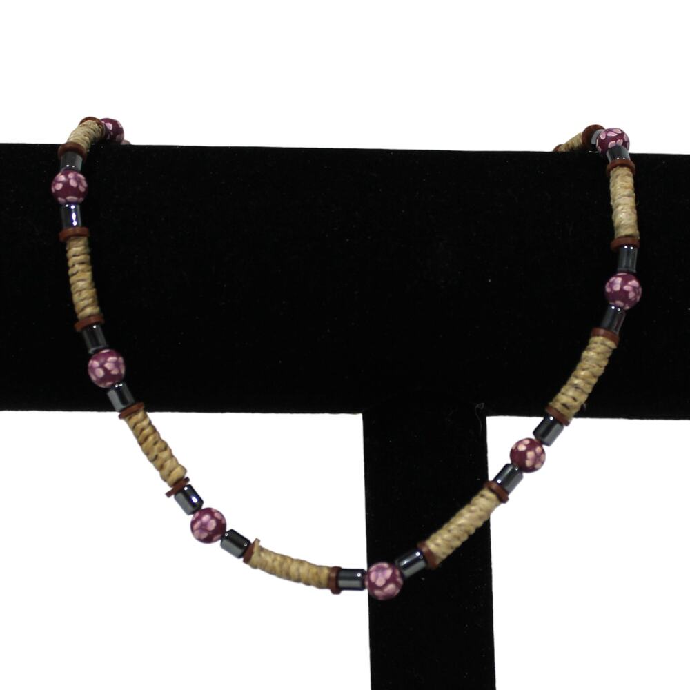 Vintage Y2K Handmade Tropical Choker Necklace